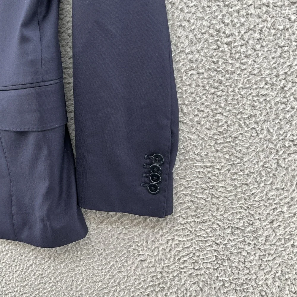 Gutteridge Blazer Mens 36 Navy Blue Wool Superfine 110s Italy Vitale Barberis